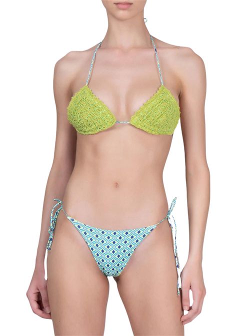 Bikini da donna modello triangolo con slip laccetto regolabile ME FUI | M220350X1VERDE